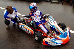 Owner Driver preparing his kart